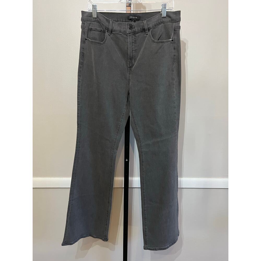 Ann Taylor The Boot Jeans Womens 10 Gray Mid Rise Bootcut Denim NWT - Picture 2 of 8